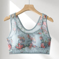 Women's Middle-aged And Elderly Vest Plus Size Comfort Mesh Wireless Bra