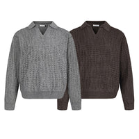 Fashion Ripped Design Retro Loose Sweater