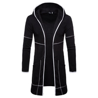 Men's High Street Mid-length Large Pocket Hooded Cardigan
