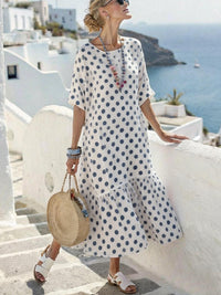 Womens Digital-Print Long Dress