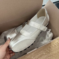 First Layer Cowhide Silver Genuine Leather Pumps