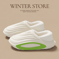 Womens Thick-soled Waterproof Non-slip Fleece-lined Insulated Cotton Shoes