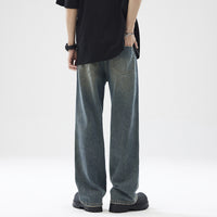 Washed Distressed Loose Jeans For Men