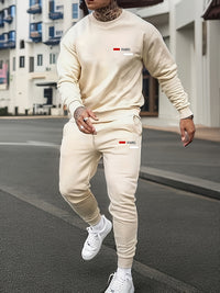 Men's Sweater Sport Pants Suit Printed Fashion