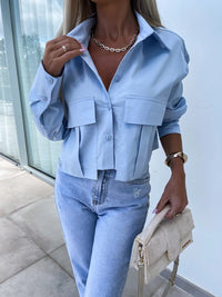 Fashion Loose-long Sleeve Button Shirt