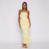 Elegant Strapless Sleeveless Sheath Dress