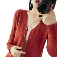 Spring And Summer New V-neck Cardigan Loose Plus Size Women's Clothing