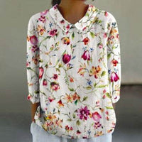 Creative Retro Chinese Style Floral Print Shirt