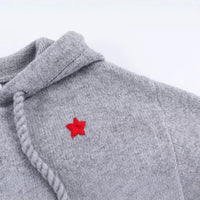 Cross-border Foreign Trade Womens Clothing Hooded Long-Sleeve Loose All-Match Star Jacquard Knitted Sweater