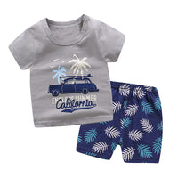 Children's Summer Short-sleeved Cotton T-shirt Set Short-sleeved Shorts Two-piece Set