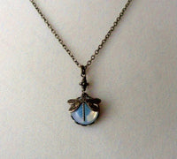 Dragonfly Green Crystal Creative Vintage Pendant Necklace