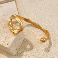 Non-fading Versatile Open-style Stainless Steel Bracelet For Women