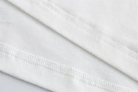 Letter Denim Patch Short Sleeve Men Clothing