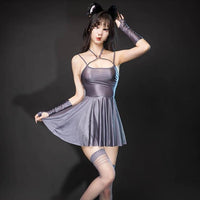 Women's Sling Nightdress Shiny Transparent Underwear