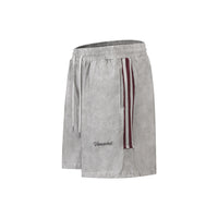 Men's Distressed Side Striped Stitching Casual Shorts