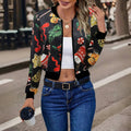Christmas 3D Printed Short Long Sleeve Casual Jacket