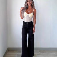 Solid-color Jeans Women's European And American Style Casual Versatile