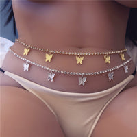 Butterfly Women's Chain Belt Cute Butterfly Belly Button Chain