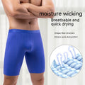 Summer Anti-wear Leg Ice Silk Men's Breathable Running Plus Size Lengthened Thin Mesh Boxer Shorts