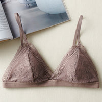 Lace Sexy Bra French Triangle Cup Opaque Single-breasted
