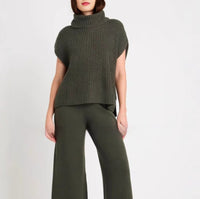 Womens Loose Fit Knitted Turtleneck Outerwear All Match Top