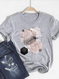 Geometric Printed Summer Short Sleeve