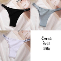Women's high waist high slit cotton thong