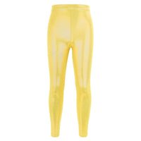 Bright Bronzing Children Dance High Elastic Breathability Yoga Pants