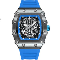 Mens Casual Sport Hollow Barrel-Shaped Quartz Watch