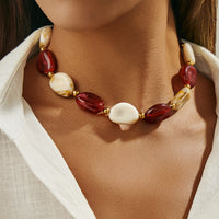 Ethnic Patchwork Style Irregular Multicolored Chain
