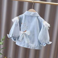 Single Breasted Long Sleeve Denim Cardigan Women