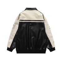 American Retro Alphabet Embroidered Lapel Baseball Uniform