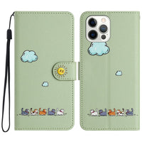 Fashion Cartoon Painted Cover Flip Card Holder