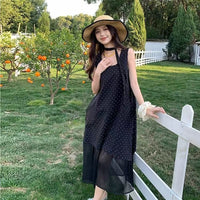 Polka-dot Sleeveless Dress For Women