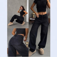 Loose Wide-leg Jeans For Fall