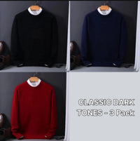 Round Neck Sweater Men's Loose Oversized Knit Bottoming Shirt