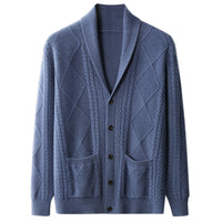 Cashmere Cardigan Men's Half Turtleneck Button Cashmere Coat