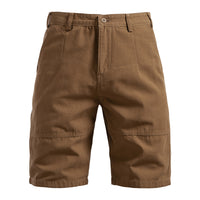 Straight Five-point Pure Color All-matching Workwear Shorts Men