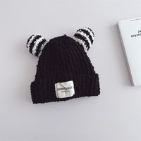 Ear Style Children's Stripes Knitted Hat Warm