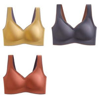 No Steel Ring Breasted Thin Section Gathered Side Breasts Sports Sleep Vest Bra Women