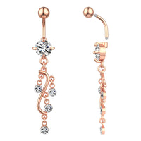 S-shaped Zircon Belly Button Ring Belly Button Nail Piercing Jewelry
