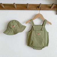 Spring And Summer Korean Cartoon Animal Triangle Rompers Baby Strap Jumpsuit