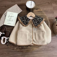 Mori Style Girls' Fleece-lined Coat Baby Girl