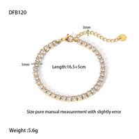 Full-Crystal Zircon Flower Stainless Steel Bracelet
