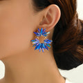 Women's Vintage Elegant Luxury Marquise Rhinestone Floral Drop Earrings Sparkly Jewelry For Bridal Wedding Party Occasions