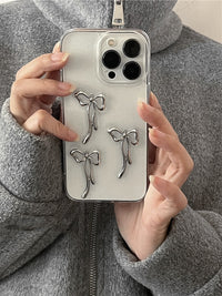 Niche Girl Metal Bow Phone Case