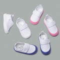 Children's Canvas Indoor Slip-on Elastic White Shoes