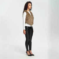 Mink Fur Ultra-short Womens Vestwaistcoat