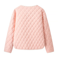 Casual Loose All-match Diamond Pattern Cotton-padded Coat