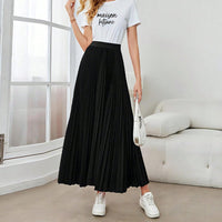 Skirt New Elegant Pleated Puffy Umbrella Skirt Polyester Skirt For Women